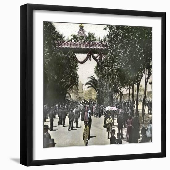 Barcelona (Spain), Celebration of 1888, Rambla De Canaletas-Leon, Levy et Fils-Framed Photographic Print