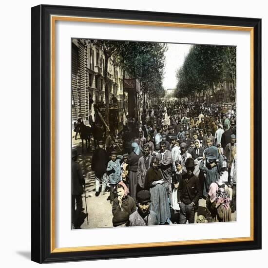 Barcelona (Spain), La Rambla Del Estudientes-Leon, Levy et Fils-Framed Photographic Print