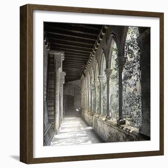 Barcelona (Spain), the Cloister of Saint Anne's Church-Leon, Levy et Fils-Framed Photographic Print