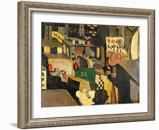 Barcelona street scene, 1917-Joaquin Torres-garcia-Framed Giclee Print