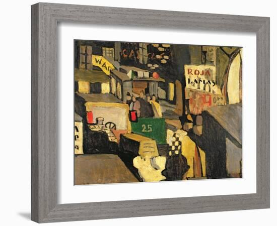 Barcelona street scene, 1917-Joaquin Torres-garcia-Framed Giclee Print