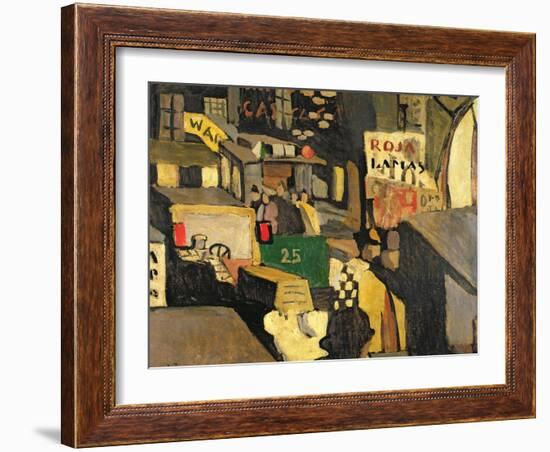 Barcelona street scene, 1917-Joaquin Torres-garcia-Framed Giclee Print