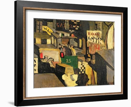 Barcelona street scene, 1917-Joaquin Torres-garcia-Framed Giclee Print