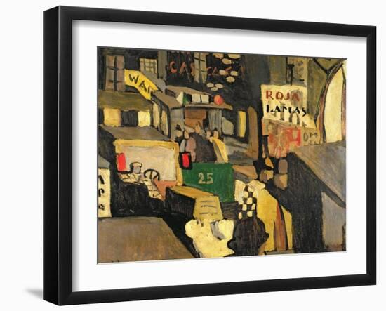 Barcelona street scene, 1917-Joaquin Torres-garcia-Framed Giclee Print