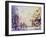 Barcelona Street Scene (W/C on Paper)-Laurence Fish-Framed Giclee Print