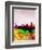 Barcelona Watercolor Skyline-NaxArt-Framed Art Print