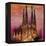 Barcelona with Sagrada Familia and Vanilla Sky-Markus Bleichner-Framed Stretched Canvas