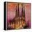 Barcelona with Sagrada Familia and Vanilla Sky-Markus Bleichner-Framed Stretched Canvas