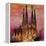 Barcelona with Sagrada Familia and Vanilla Sky-Markus Bleichner-Framed Stretched Canvas