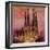 Barcelona with Sagrada Familia and Vanilla Sky-Markus Bleichner-Framed Art Print