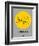 Barcelona Yellow Subway Map-NaxArt-Framed Art Print