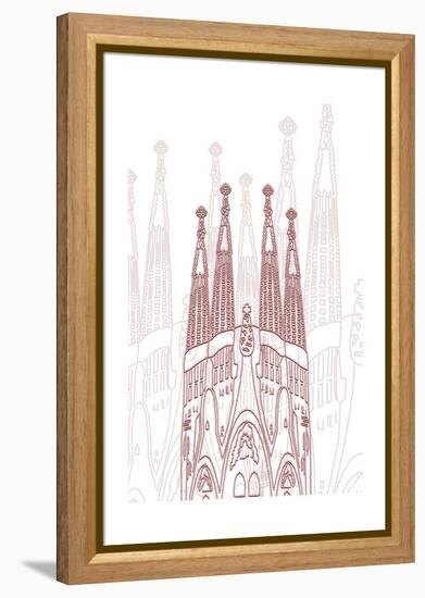 Barcelona-Cristian Mielu-Framed Stretched Canvas