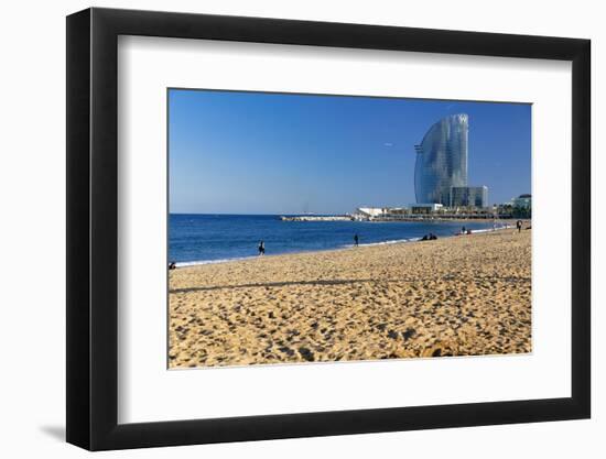 Barceloneta Beach Scenic-George Oze-Framed Photographic Print