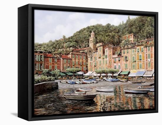 Barche a Portofino-Guido Borelli-Framed Premier Image Canvas