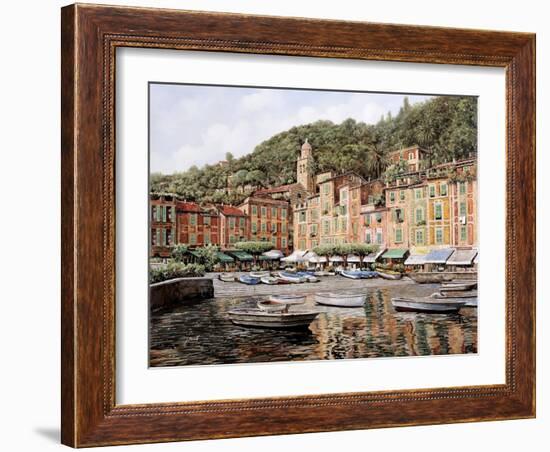 Barche a Portofino-Guido Borelli-Framed Giclee Print