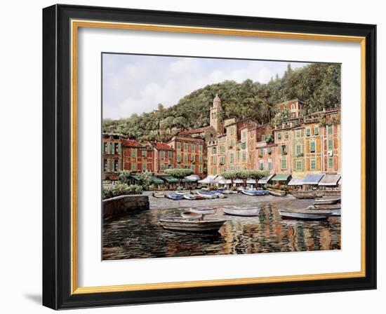 Barche a Portofino-Guido Borelli-Framed Giclee Print