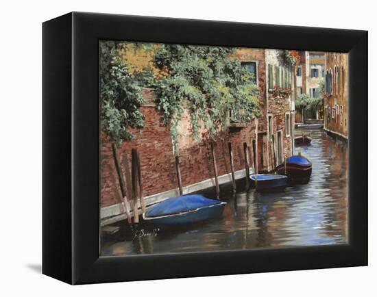 Barche Blu a Venezia-Guido Borelli-Framed Premier Image Canvas