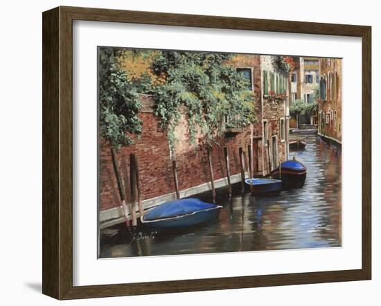 Barche Blu a Venezia-Guido Borelli-Framed Giclee Print