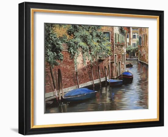 Barche Blu a Venezia-Guido Borelli-Framed Giclee Print