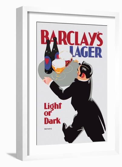 Barclay's Lager: Light or Dark-Tom Purvis-Framed Art Print