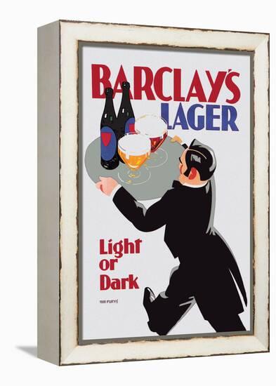 Barclay's Lager: Light or Dark-Tom Purvis-Framed Stretched Canvas