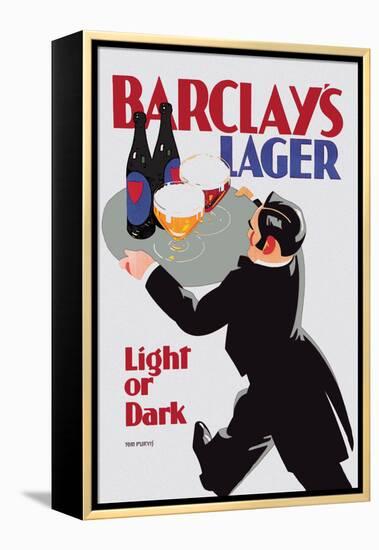 Barclay's Lager: Light or Dark-Tom Purvis-Framed Stretched Canvas