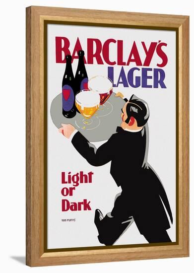 Barclay's Lager: Light or Dark-Tom Purvis-Framed Stretched Canvas