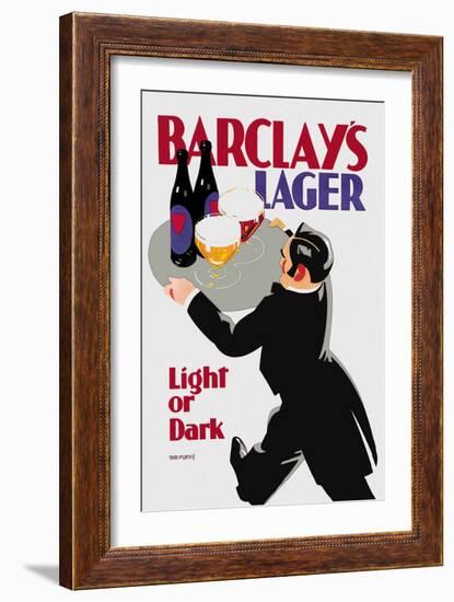 Barclay's Lager: Light or Dark-Tom Purvis-Framed Art Print
