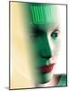 Barcode on a Woman's Head-Laguna Design-Mounted Photographic Print