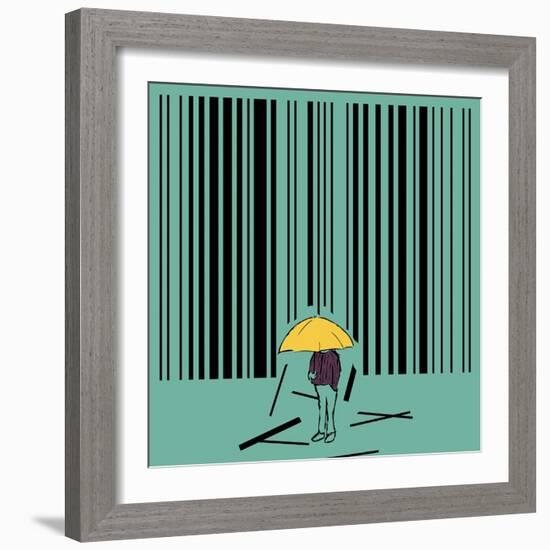 Barcode-kevin hill illustration-Framed Premium Giclee Print