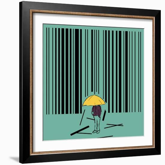 Barcode-kevin hill illustration-Framed Premium Giclee Print