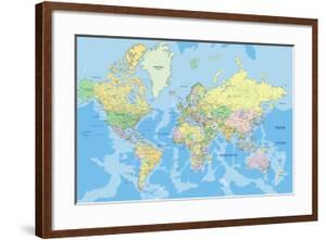 World Maps Framed Posters Art Prints Paintings Posters Framed Wall Artwork For Sale Art Com