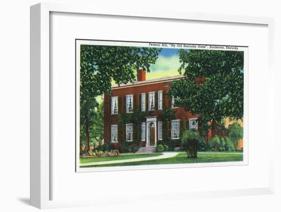 Bardstown, Kentucky - Exterior View of "My Old Kentucky Home" on Federal Hill, c.1939-Lantern Press-Framed Art Print
