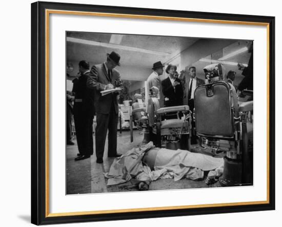 Bare Chested Corpse of Murder Inc.'s Albert "The Executioner" Anastasia-George Silk-Framed Premium Photographic Print