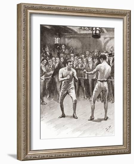 Bare-Knuckle Boxing in the 19th Century. Aka Bare-Knuckle, Prizefighting, or Fisticuffs, it Was…-null-Framed Giclee Print