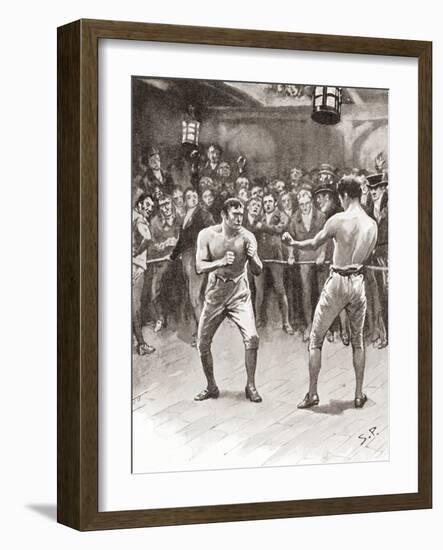 Bare-Knuckle Boxing in the 19th Century. Aka Bare-Knuckle, Prizefighting, or Fisticuffs, it Was…-null-Framed Giclee Print