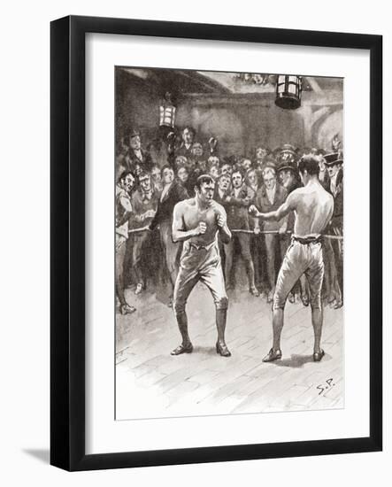 Bare-Knuckle Boxing in the 19th Century. Aka Bare-Knuckle, Prizefighting, or Fisticuffs, it Was…-null-Framed Giclee Print