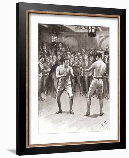 Bare-Knuckle Boxing in the 19th Century. Aka Bare-Knuckle, Prizefighting, or Fisticuffs, it Was…-null-Framed Giclee Print