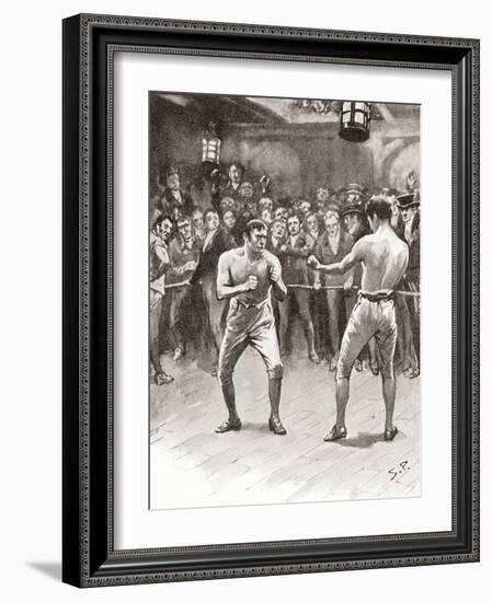 Bare-Knuckle Boxing in the 19th Century. Aka Bare-Knuckle, Prizefighting, or Fisticuffs, it Was…-null-Framed Giclee Print