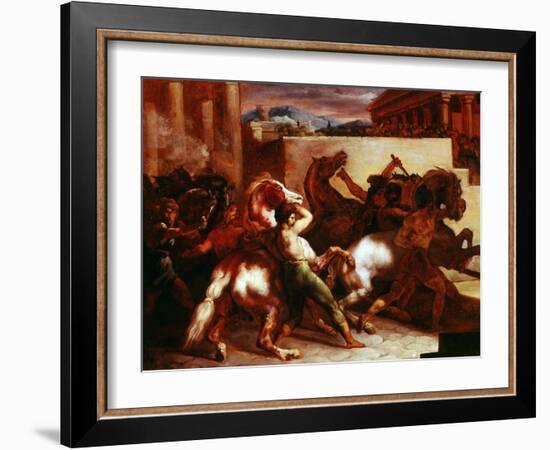 Bareback Horse Race, Rome C.1817-Théodore Géricault-Framed Giclee Print