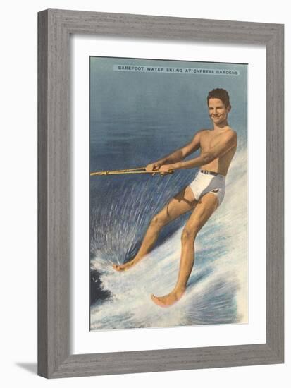 Barefoot Water Skier, Cypress Gardens, Florida-null-Framed Art Print