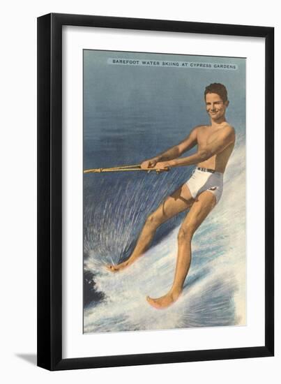 Barefoot Water Skier, Cypress Gardens, Florida-null-Framed Art Print