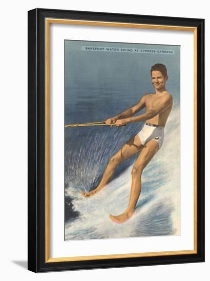 Barefoot Water Skier, Cypress Gardens, Florida-null-Framed Art Print