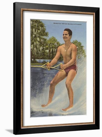 Barefoot Water Skier, Florida-null-Framed Art Print