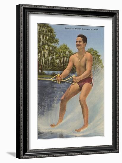 Barefoot Water Skier, Florida-null-Framed Art Print