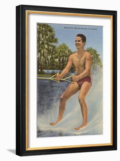 Barefoot Water Skier, Florida-null-Framed Art Print