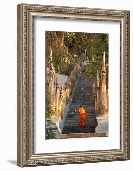 Barefooted Buddhist Monks in Chiang Mai Thailand-10 FACE-Framed Photographic Print