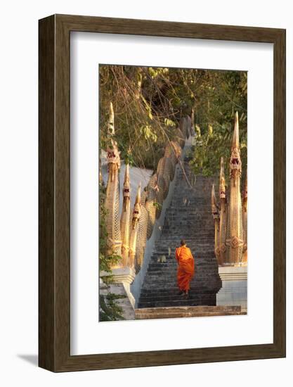 Barefooted Buddhist Monks in Chiang Mai Thailand-10 FACE-Framed Photographic Print