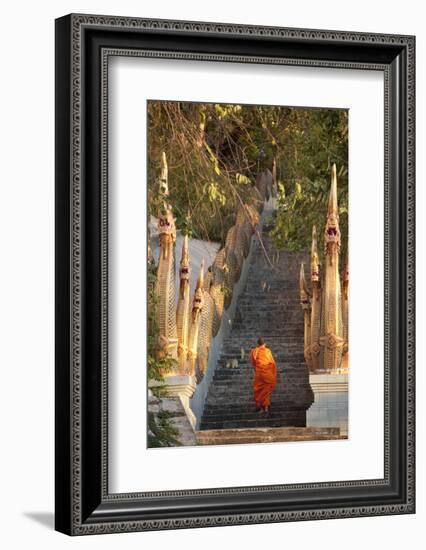 Barefooted Buddhist Monks in Chiang Mai Thailand-10 FACE-Framed Photographic Print