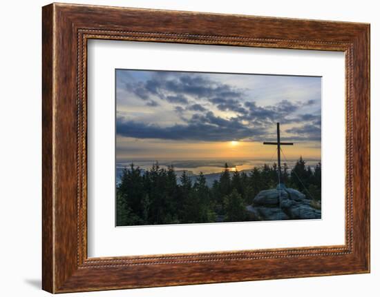 Barenstein with View to the Lipno Reservoir of Moldavia at Sunrise, Austria-Volker Preusser-Framed Photographic Print